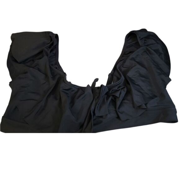 Unique Vintage Ruffle Halter Swim Top - Picture 3 of 7